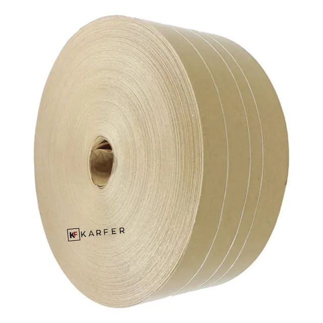 Fita Gomada Com Reforço 70mm Fechar Caixa De Papelão 1 Rolo