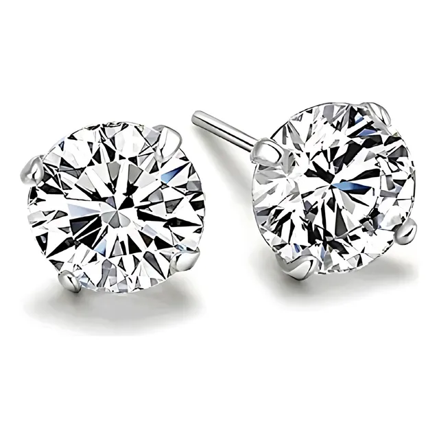 Caravanas Cobra Colección Plata 925 Modelo Circon 8mm
