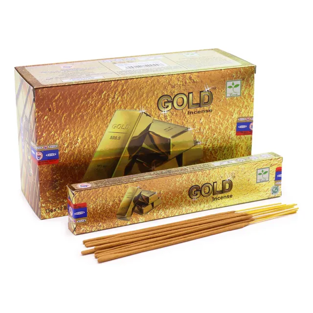 Nag Champa Satya Incienso Oro Gold Importado Cajita X 15gr