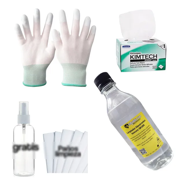 Alcohol Isopropílico 500ml Skulltrap + Guantes Antiestáticos