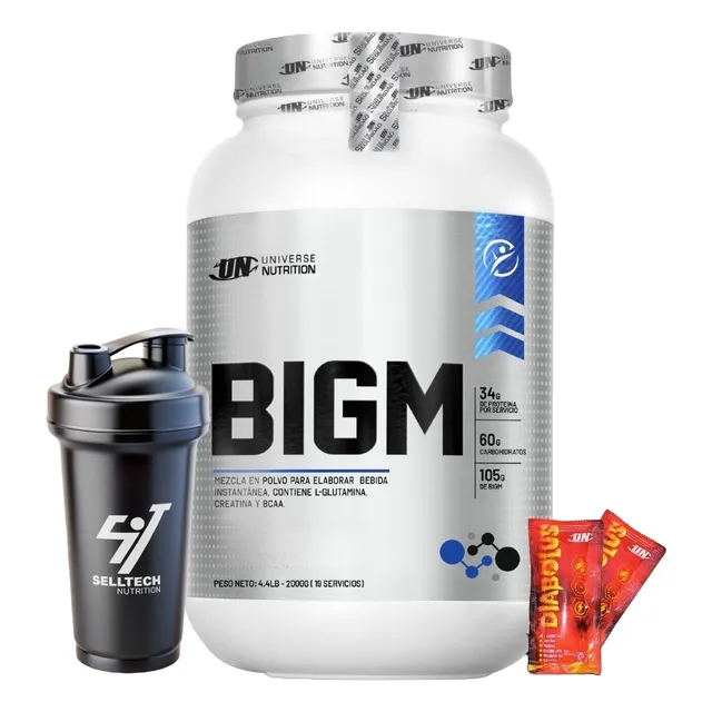 Ganador De Peso Universe Nutrition Bigm 2kg Vainilla +shaker