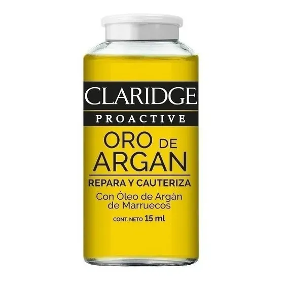 Ampolla Tratamiento Capilar Claridge Oro De Argán X 15 Ml