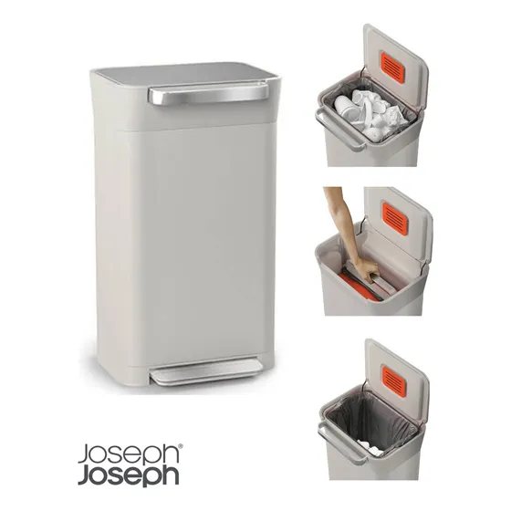 Papelera Inteligente Pedal  Compactador D Basura 30l Moderna