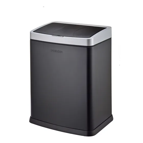 Tacho De Basura Automático Philco 30 L Sensor De Movimiento Negro