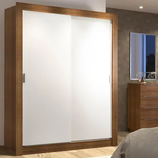 Guarda-roupa Solteiro Madesa Denver 2 Portas De Correr Cor RĂșstico/branco 10946e Guarda-roupa Solteiro Madesa Denver 2 Portas De Correr Cor RĂșstico/branco 10946e