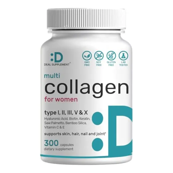 Píldoras De Colágeno Múltiple Con Vitamina C, E Y Biotina,