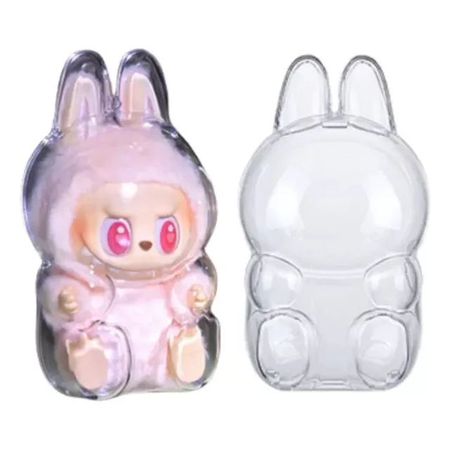 Funda Protectora Transparente De Plástico Portátil Labubu Do