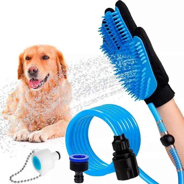 Guante Cepillo Con Manguera Para Mascotas Quita Pelos 2 Mtr