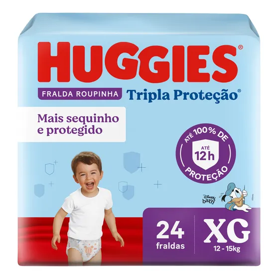 Fralda Roupinha Huggies Tripla Proteção Xg 24 Un