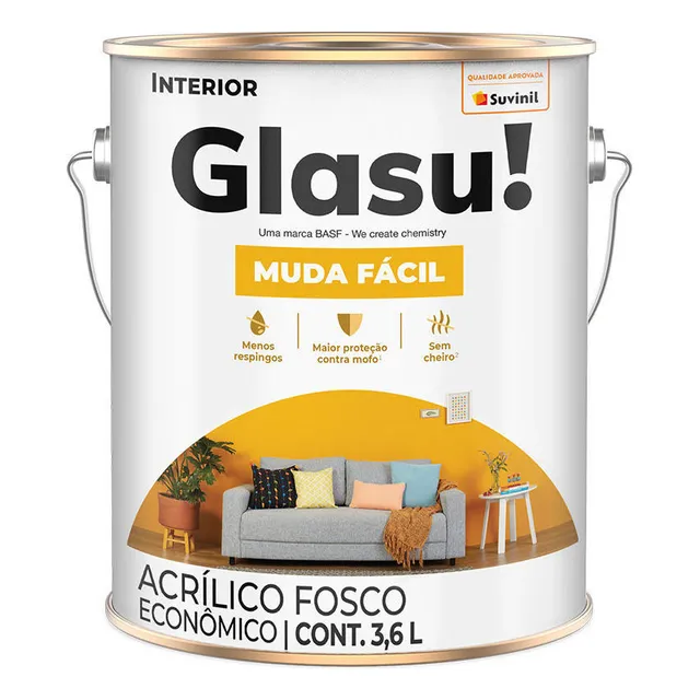 Látex Interior Exterior Antihongos 3.6 Lts Colores Glasu - S