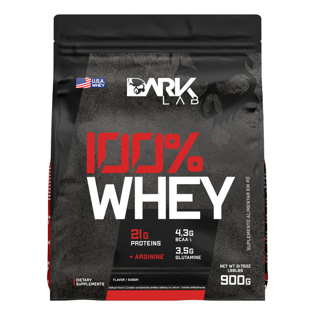 100% Whey Protein Proteína Refil 900g - Dark Lab Sabor Baunilha 100% Whey Protein Proteína Refil 900g - Dark Lab Sabor Baunilha