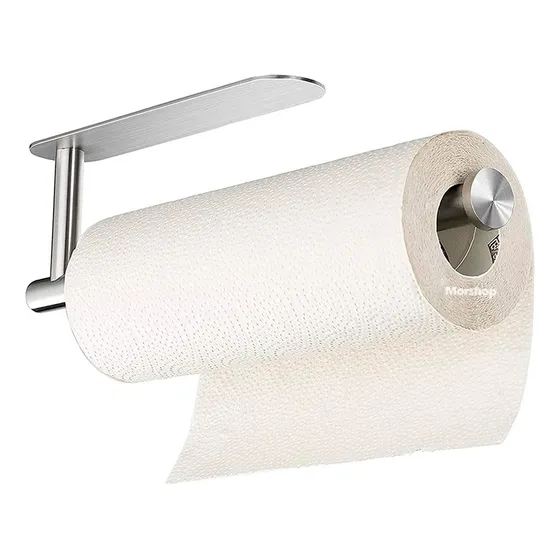 Portarollo Adhesivo Soporte Papel Cocina De Acero Inoxidable