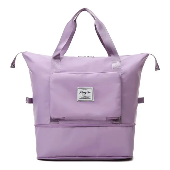 Bolso Plegable Multifunción Impermeable Color Lila