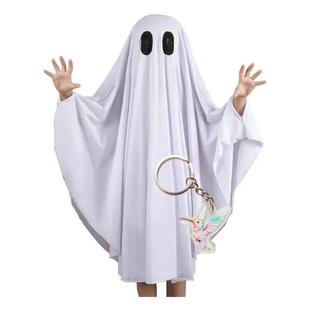 Disfraz Fantasma Niño Capa Fantasma Halloween Blanco Boo