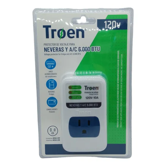 Protector De Voltaje Para Neveras Y Aires 6000btu 120v Troen