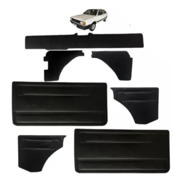 Kit Forro Gol 89/94 Porta + Lateral Traseira + Mala Preto