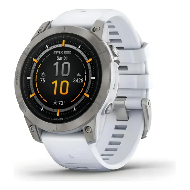 Reloj Garmin Epix Pro Gen 2 de 47 mm con zafiro con correa blanca