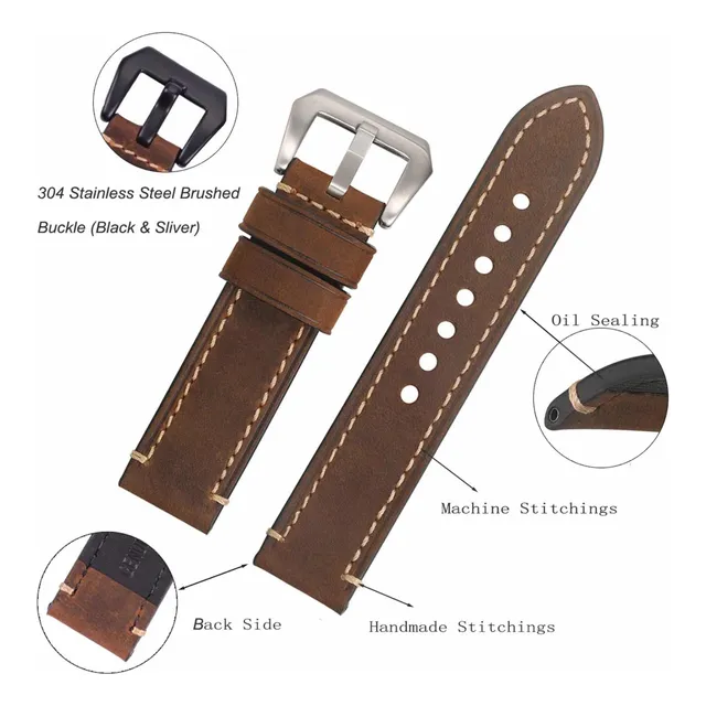 Correa De Cuero Para Samsung Watch 6 / 5/4 De 20mm