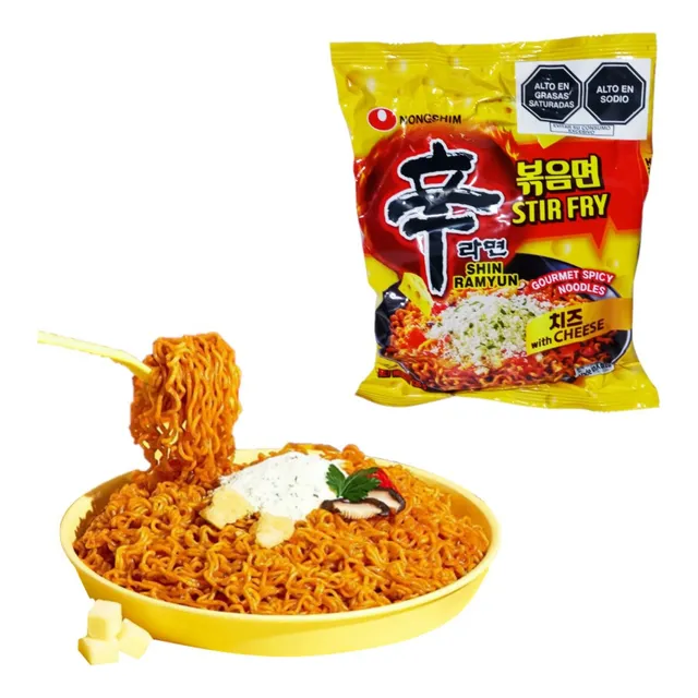 Fideos Ramen Shin Ramyun Sabor Picante Con Queso 136gr
