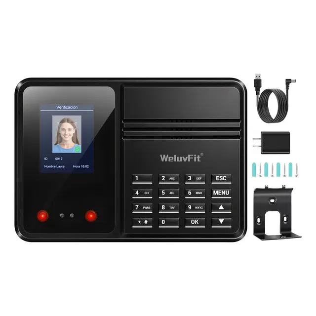 Relojes Checador Máquina De Asistencia 3 En 1 Con Doble Cámara Infrarroja Reconocimiento Facial 1000 Caras Y 1000 Huellas Palmares WeluvFit Q380