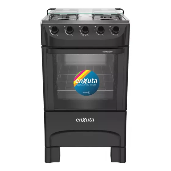 Cocina Supergas 4 Hornallas Negra Con Termocupla - Enxuta Pf