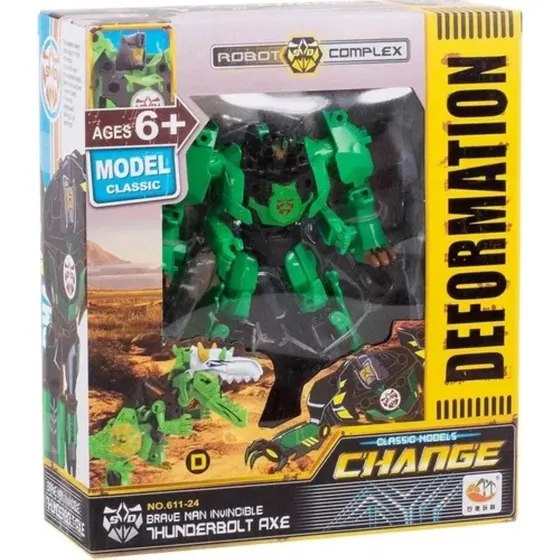 Robot Transformable Auto - Dinosaurio - Deformation - Tr01 Color Verde