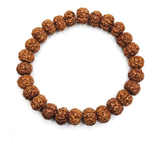 Merut Pulsera Artesanal Semilla Rudraksha Natural De 8mm Merut Pulsera Artesanal Semilla Rudraksha Natural De 8mm