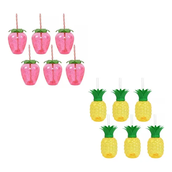 Ee Lp Vaso Cilindro En Forma,piña Fiesta Hawaiana Tropical