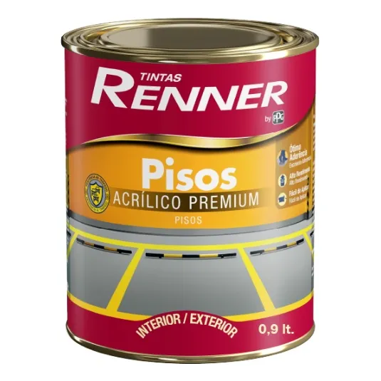 Pintura Para Pisos Renner Int / Ext De Alto Tránsito 900ml Color Arcilla