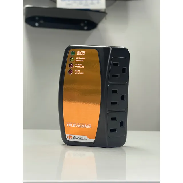Protector De Voltaje Tv 120vac 3 Tomas Exceline Gsm-tv120