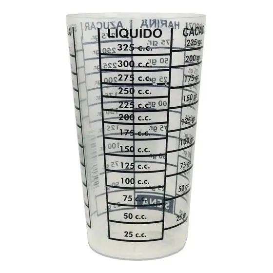Vaso Medidor Plàstico Irrompible Liquido Harina Color Transparente