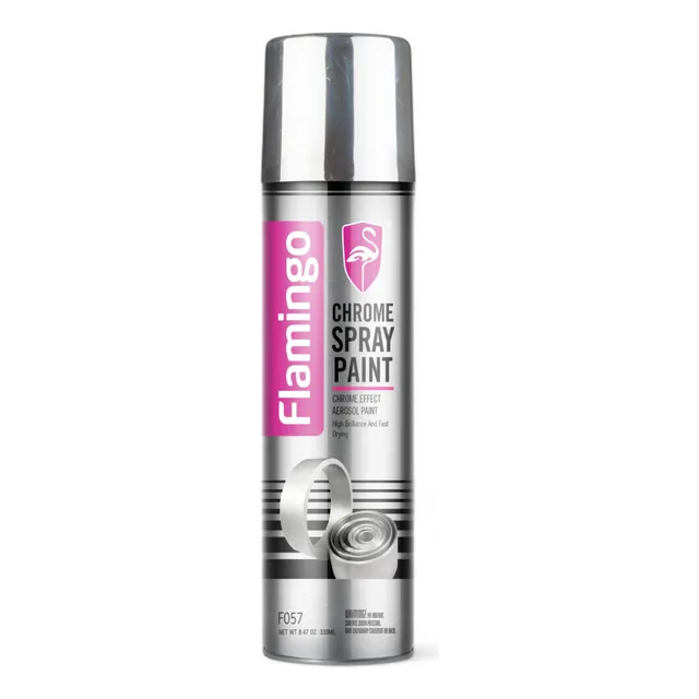 Pintura Spray Aerosol Cromo Plateado Espejo 330ml Flamingo