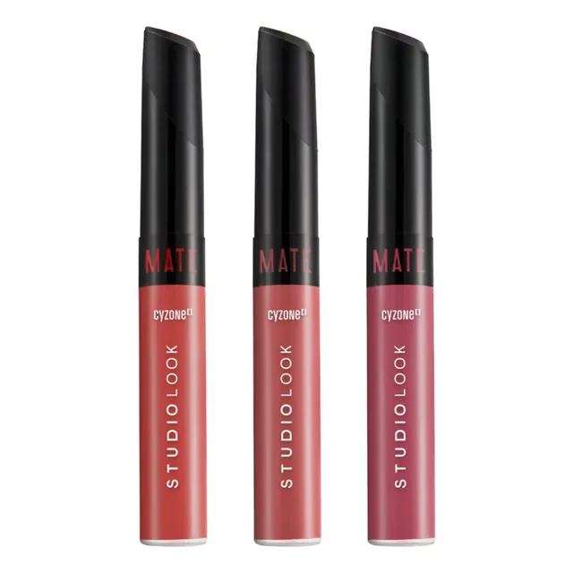 Set Regalo 3 Labiales Mate Lip Kit Nude Studio Look Cyzone