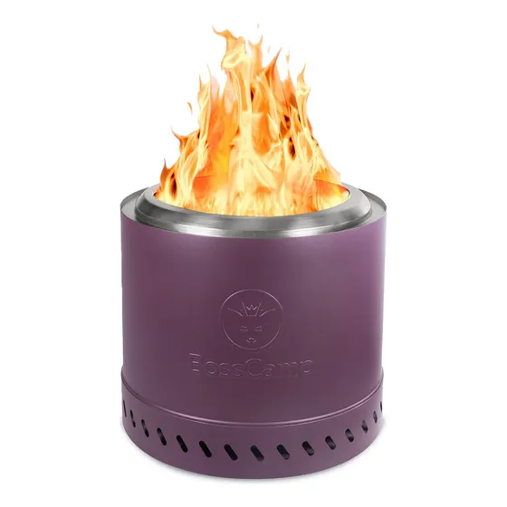 Brasero Fogón Fireboss Terraza Sin Humo 35cm Bosscamppurple