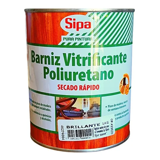 Barniz Vitrificante Poliuretano Sipa 1 Litro | Secado Rapido