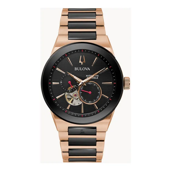 Reloj Bulova Caballero Automatico 98a236 Latin Grammy Gold