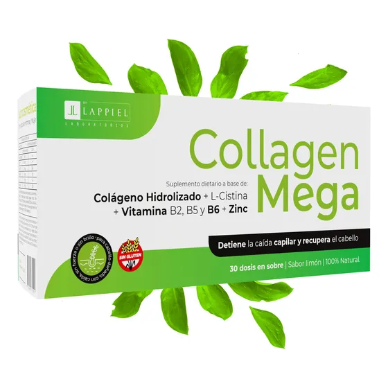 Collagen Mega Lappiel Refuerza Pelo Bebible X30 Sobres sabor Limon