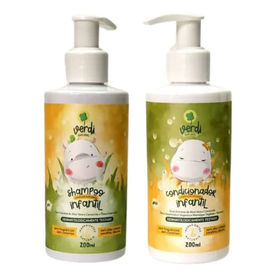 Shampoo + Condicionador Infantil Aloe Vera Camomila Orgânico