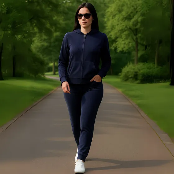 Roupa De Frio Feminina Com Capuz E Bolso Quentinho Inverno