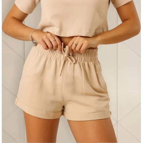 Shorts Moletinho Leve Feminino Curto Bermuda Cós Elástico