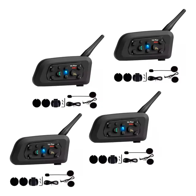 Intercomunicador X4 Moto Para Casco 1200mt Bluetooth V6-1200