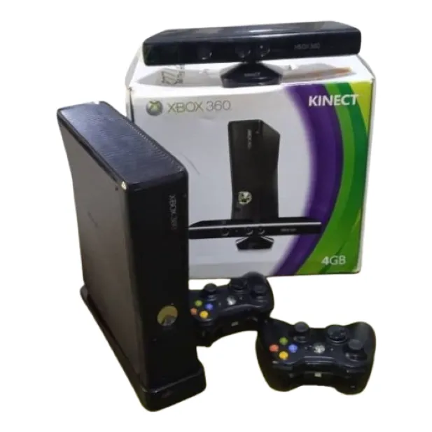 Combo Xbox 360 Con Kinect, 5 Juegos Y 2 Controles Como Nuevo