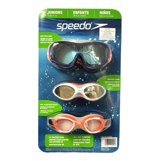 Speedo 3 Gafas De Natación Googles Gogles Niños Color Blanco