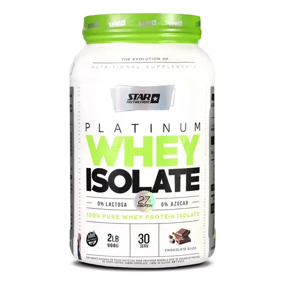 Star Nutrition Platinium Whey Isolate Sabor Chocolate 2lb