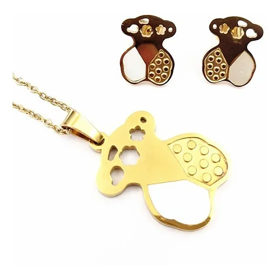 Pack 2 Conjuntos Collar+aros Osito Tous De Acero 