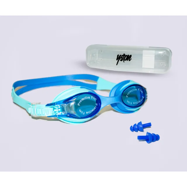 Lente Natacion Yston Jr C/est/tapon Oido Azul Rey