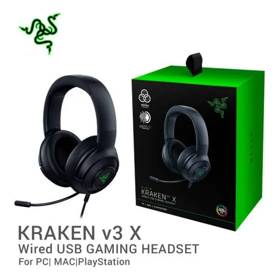 Audifonos Gamer Razer Kraken V3 X Iluminacion Rgb 7.1 Usb