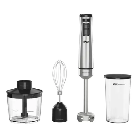 Mixer 3 Em 1 Wap Wm1 Processador Elétrico Portátil Inox Cor Preto