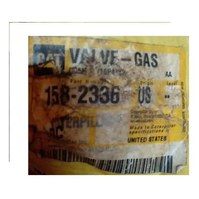 1582336 Valvula Gas Marca Cat P/equipos  924g 928g Y Otros