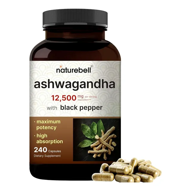 Ashwagandha + Pimienta Negra 12500 Mg 240 Capsulas
